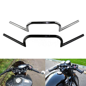 Guidon clubman noir mat pour moto café racer - vue 1