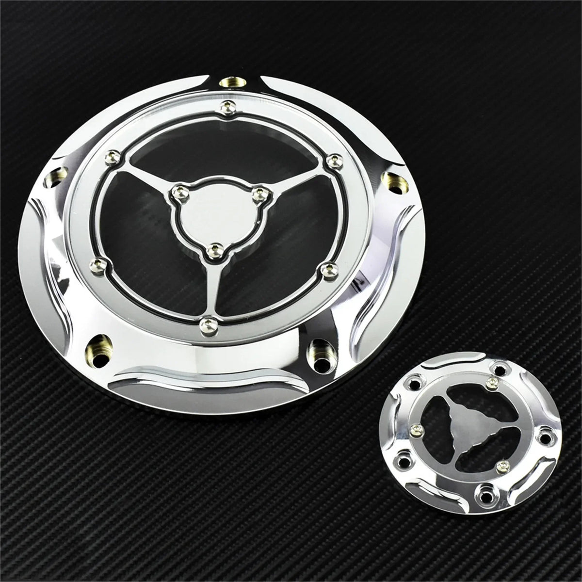 Derby cover et cache d'allumage pour Harley Touring Softail Dyna - vue 2