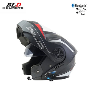 Casque moto modulable compatible Bluetooth, vue de trois quarts - vue 8