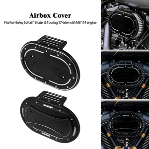 Couvercle de boîte à air ovale pour Harley M8 Touring Softail - vue 1