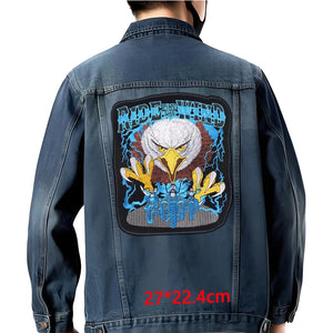 Grand écusson dorsal brodé style biker moto pour blouson - vue 7