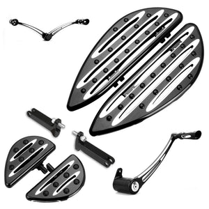 Kit complet planchers, repose-pieds, levier de sélecteur, cale-pieds passager et pédale de frein pour Harley-Davidson Softail (2000-2017) et Touring (1997-2007) – photo 8/10
