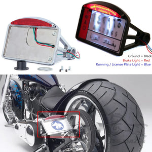 Support de plaque latéral à LED pour Harley custom - vue 1