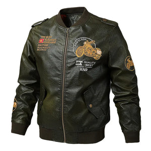 Blouson Moto Homme Simili Cuir Doublé, Automne/Hiver Rétro - vue 4