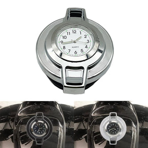 Bouchon de réservoir noir et chrome avec horloge intégrée pour Harley-Davidson - vue 8