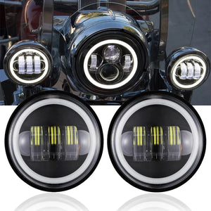 Phares additionnels LED et supports pour Harley Touring - vue 4