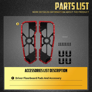 Marchepieds pilote (floorboards) avant - Harley Touring, Softail, Dyna, Road King, Street Glide FLD – photo 6/12
