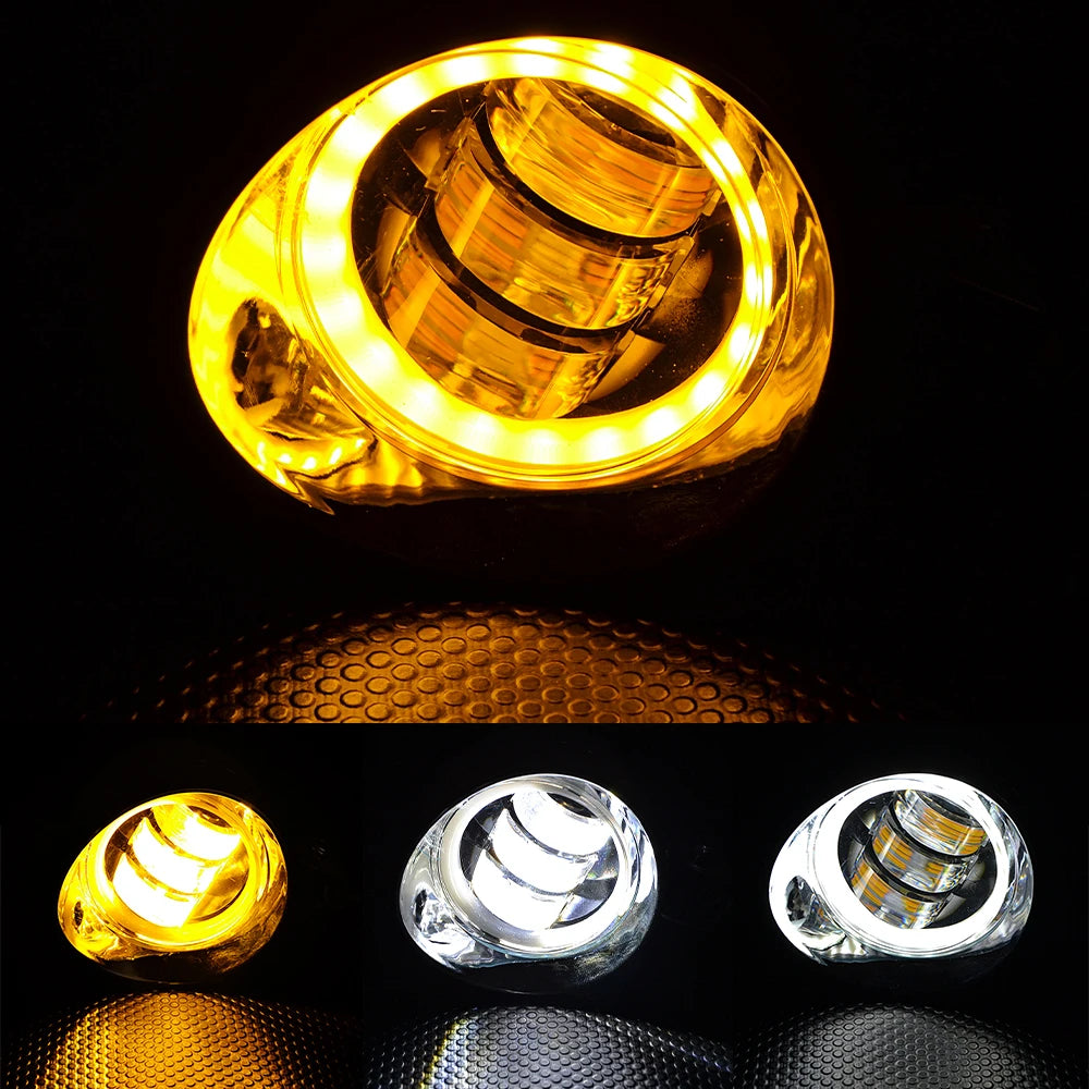 Phares additionnels LED 4 pouces chromés pour Harley - vue 2