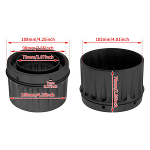 Embouts de silencieux 4,4" aluminium pour Harley Touring - vue 1