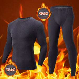 Sous-vêtement thermique homme - Ensemble chaud uni automne/hiver - vue 4