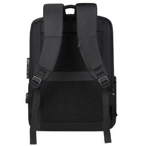 Sac à dos coque rigide noir avec cadenas à code - vue 2