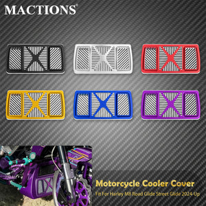 Cache radiateur d'huile en aluminium pour Harley-Davidson Touring M8 Road Glide, Street Glide 2024 et plus – photo 1/12