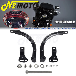 Kit de barres de support de carénage noir pour Harley-Davidson Low Rider ST - vue 1