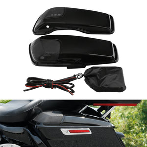 Couvercles de sacoches cavalières avec découpes haut-parleurs 5x7 pouces pour Harley Touring 2014-2024 - vue 2