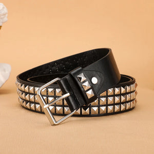 Ceinture noire à rivets style punk rock Y2K - vue 3