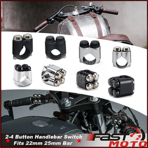 Commodo à boutons poussoirs pour guidon Harley - vue 2