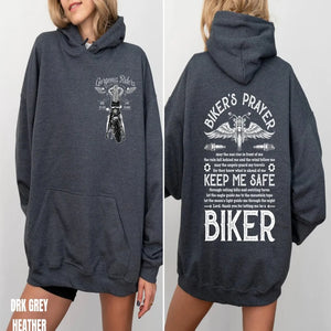 Sweat à capuche biker citation motard - vue 4
