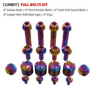 Boulons Titane Étrier/Garde-boue Avant Antivol pour Harley 121 CVO/ST, 117 Road/Street Glide – photo 15/26