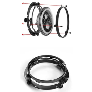 Support de phare 7 pouces pour Harley Touring Softail - vue 4