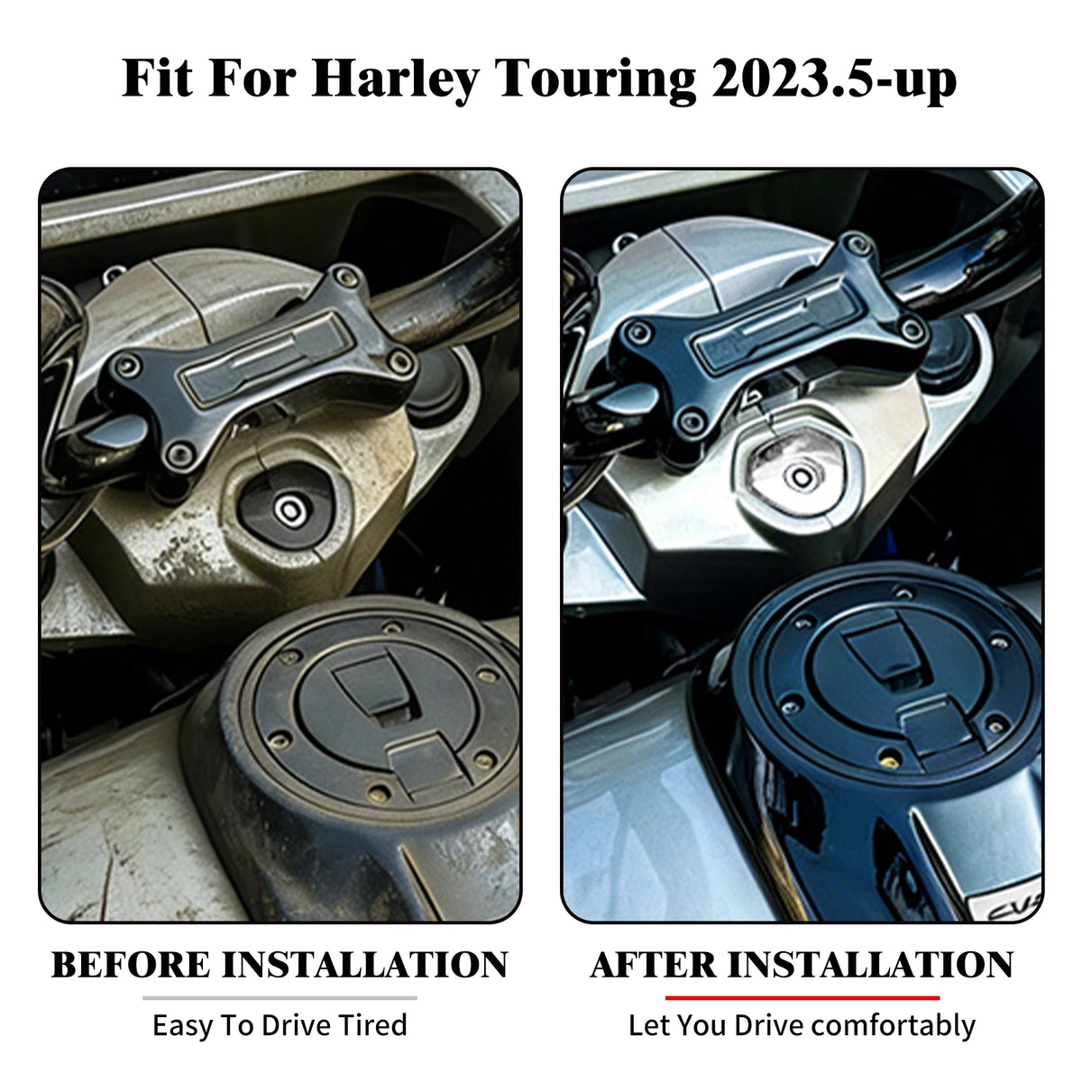 Cache de contacteur à clé chromé pour Harley-Davidson Touring - vue 2