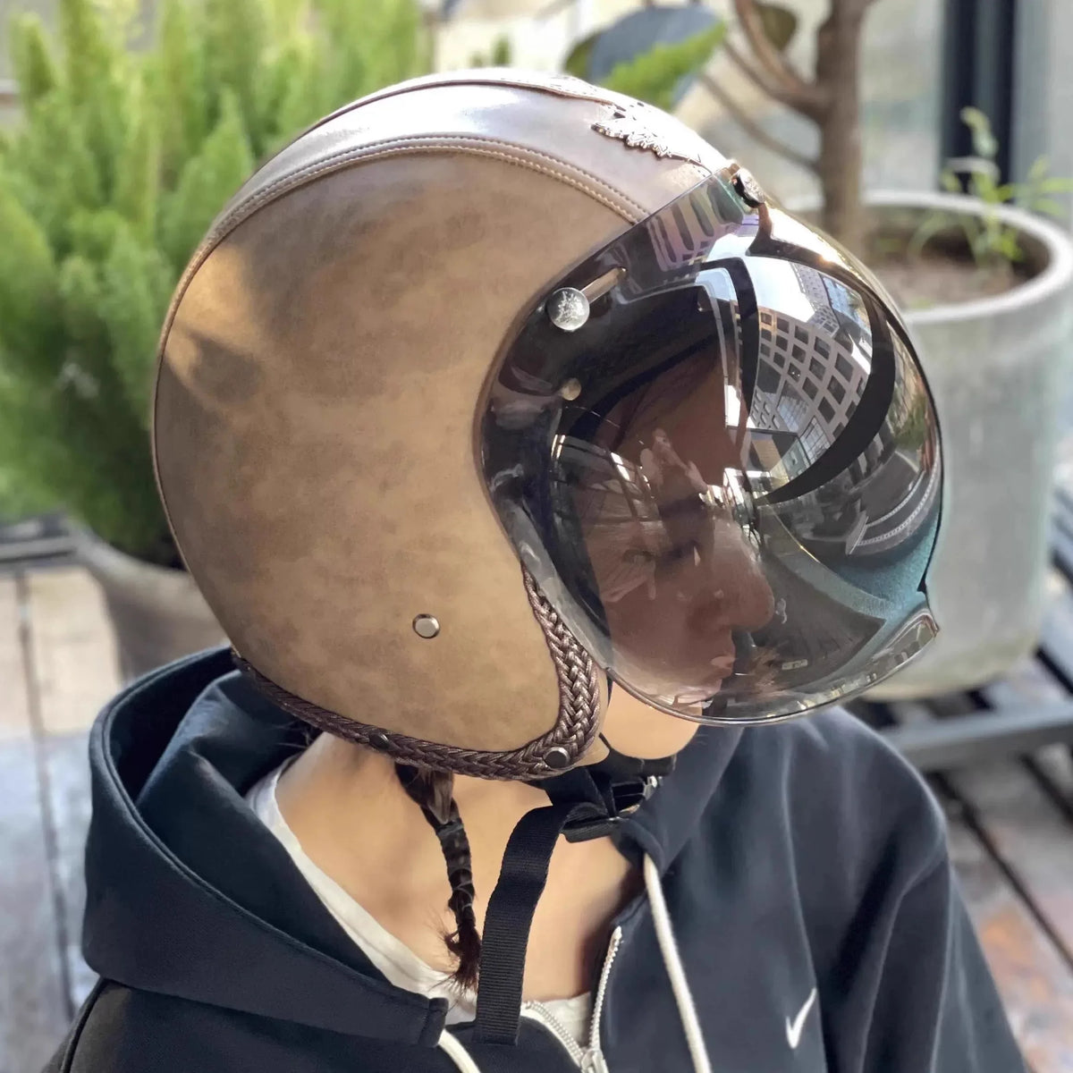 Visière Bulle HD Anti-Buée Anti-UV pour Casque Rétro - vue 2