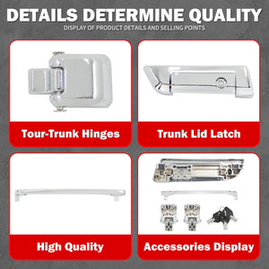 Kit loquet, charnières et clés pour top case Harley Touring - vue 4