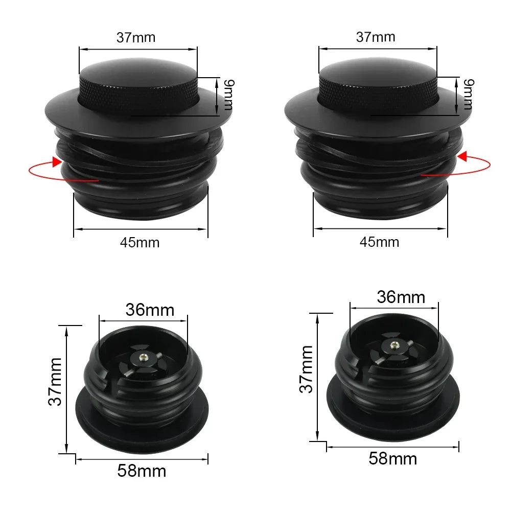 Bouchon de réservoir pop-up ventilé encastrable pour Harley-Davidson (lot de 2)