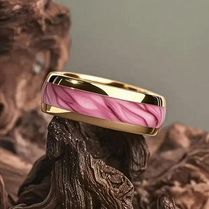 Bague en acier inoxydable tête de mort et rose - vue 7