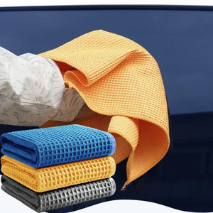 Serviette Microfibre Nid d'Abeille pour Vitres et Séchage - Auto, Maison – photo 3/12