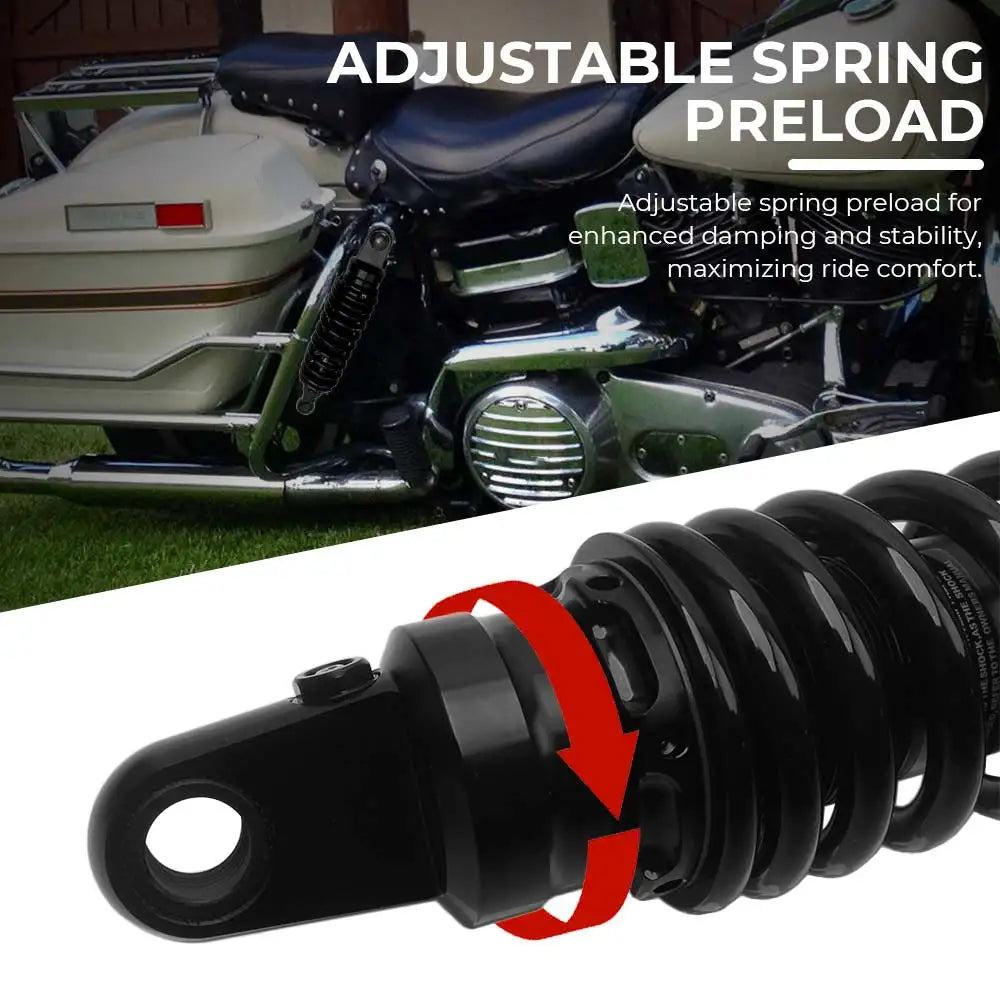 Paire d'amortisseurs réglables 325-335mm noirs pour Harley-Davidson Road Glide