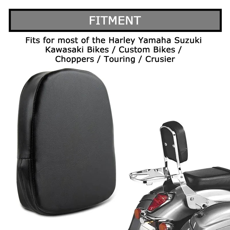 Coussin de dossier passager universel pour sissy-bar - Honda, Yamaha, Suzuki, Harley-Davidson