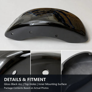 Garde-boue arrière moto noir brillant pour Harley-Davidson Softail Street Bob - vue 6