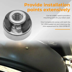 Écrous de fixation de selle pour Harley Sportster, Softail, Dyna, Touring - vue 5