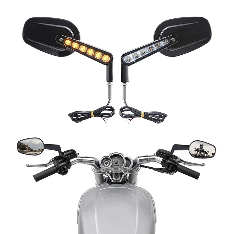 Rétroviseurs LED clignotants pour Harley-Davidson V-Rod