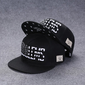 Casquette brodée à visière plate, vue de face - vue 55