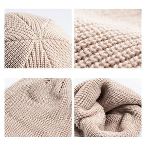 Bonnet tricot thermique à revers roulé pour l'hiver - vue 2