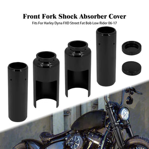 Cache de fourche avant noir pour Harley-Davidson Dyna - vue 1