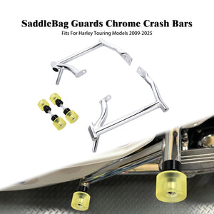 Barre de protection chromée autour d'une sacoche de Harley-Davidson Touring - vue 7