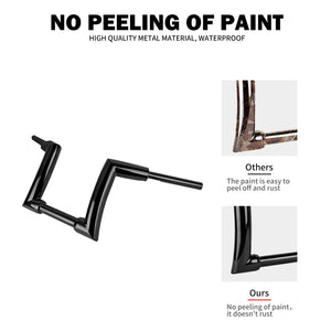 Guidon Ape Hanger 10 pouces noir pour Harley-Davidson - vue 3