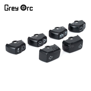 Capuchons de boutons de commodo noirs pour Harley Sportster, Dyna et Softail - vue 3