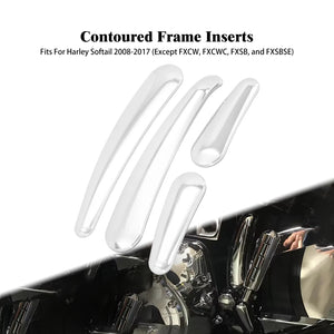 Inserts de cadre chromés pour Harley-Davidson Softail - vue 7