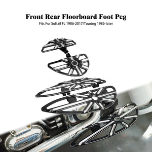 Marchepieds (floorboards) avant et arrière conducteur/passager pour Harley-Davidson Touring, Softail, Dyna – photo 7/8