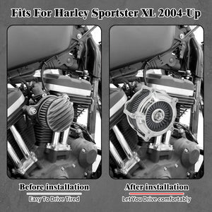 Filtre à air chromé élément gris - Harley Touring, Sportster XL, Dyna, Softail – photo 3/10