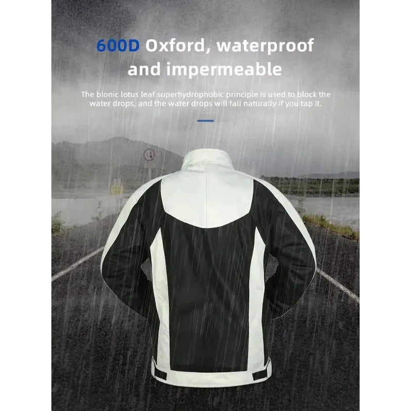 Blouson moto en mesh respirant noir - vue de face - vue 2