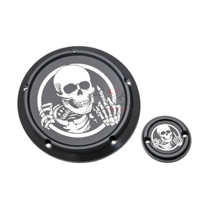 Cache derby et cache de distribution pour Harley Softail - vue 4