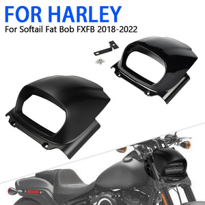 Cache de carénage noir pour phare de Harley-Davidson Fat Bob - vue 1