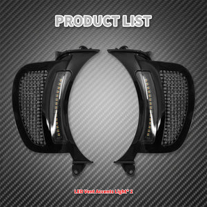 Inserts LED de Ventilation Phare (Veilleuse + Clignotant) - Harley-Davidson Touring Road Glide FLTRX 2015-2023 – photo 4/8