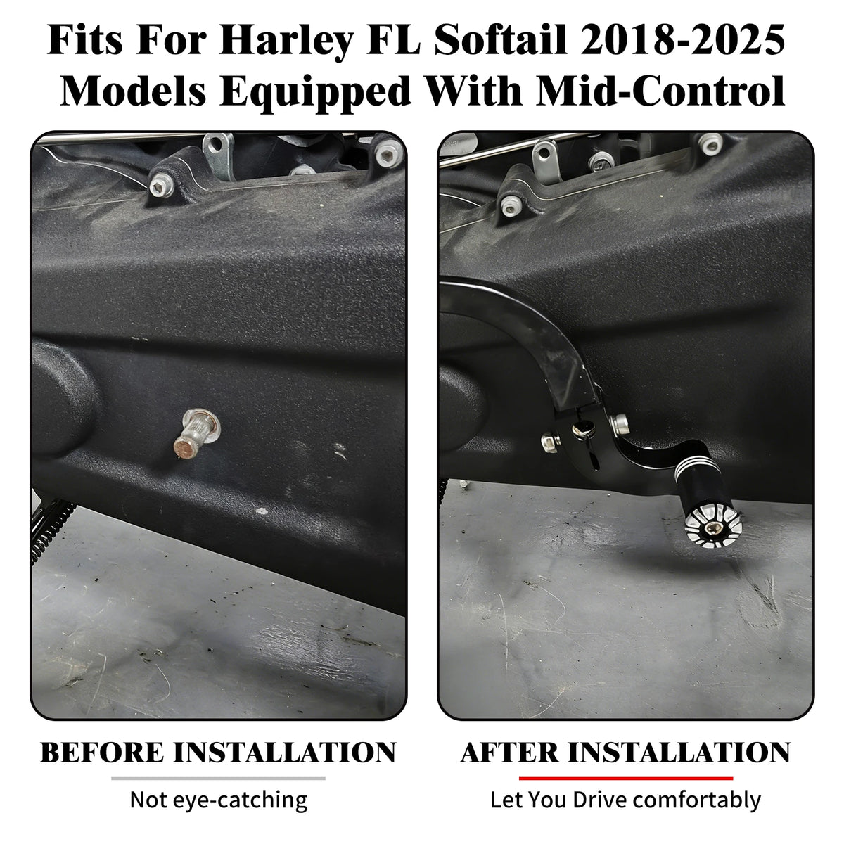 Levier de sélecteur de vitesse en aluminium pour Harley-Davidson Softail - vue 2
