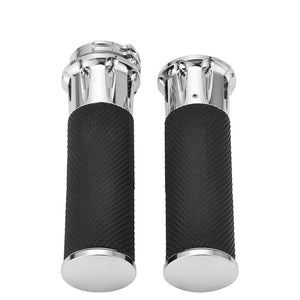 Poignées de guidon quadrillées pour Harley Sportster Dyna Softail - vue 4