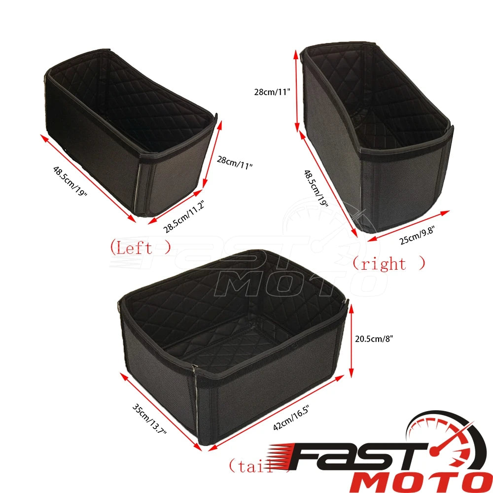 Doublure intérieure en cuir marron pour top case de moto - vue 2